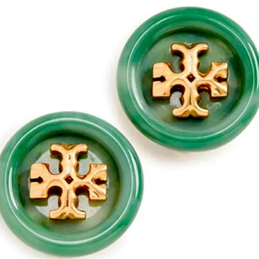 Tory Burch Roxanne Button Stud Earrings